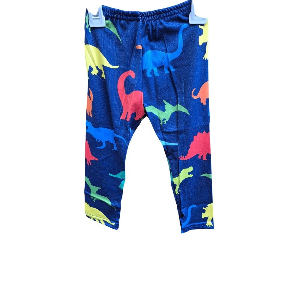 Toddler Dinosaur Print Leggings 2T Elastic Waist Lightweight‎ Cotton Blend Pants